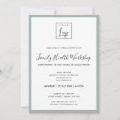 EINFACH MINIMAL GRAUEN SIE IHREN LOGO WORKSHOP GAL EINLADUNG (Vorderseite)