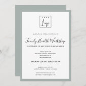 EINFACH MINIMAL GRAUEN SIE IHREN LOGO WORKSHOP GAL EINLADUNG (Vorne/Hinten)