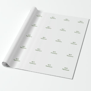 Einfach minimal grün füge deinen Text Namen Foto h Geschenkpapier