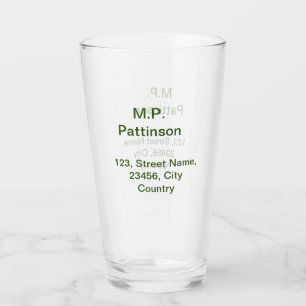 Einfach minimal grün füge deinen Text Namen Foto h Glas