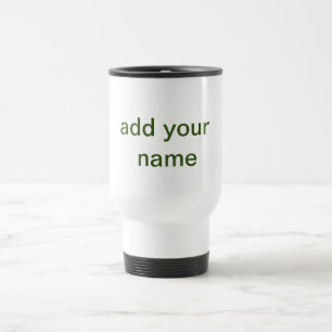 Einfach minimal grün füge deinen Text Namen Foto h Reisebecher