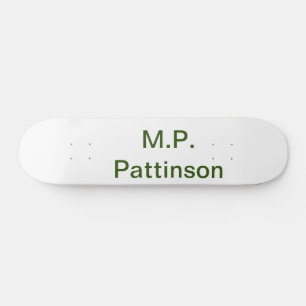 Einfach minimal grün füge deinen Text Namen Foto h Skateboard