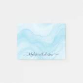 Einfach Minimal Hellblau Aquarell Personalisiert Post-it Klebezettel (Vorderseite)