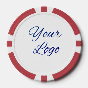 einfach minimal hier Text/Logo/Design einfügen Pokerchips