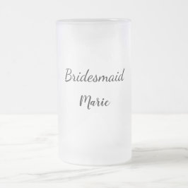 Einfach MINIMAL Ihren Namen benutzerdefinierte Bri Mattglas Bierglas