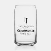 Einfach MINIMAL Ihren Namen benutzerdefinierten Tr Dosenglas (Rückseite)