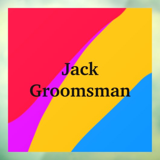 Einfach MINIMAL Ihren Namen benutzerdefinierten Tr Fensteraufkleber (Blatt 3)