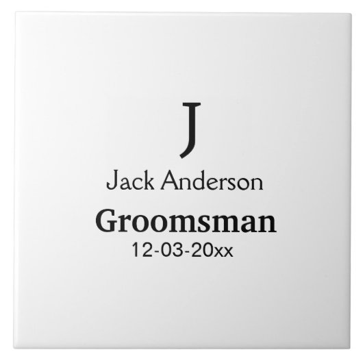 Einfach MINIMAL Ihren Namen benutzerdefinierten Tr Fliese (Vorderseite)