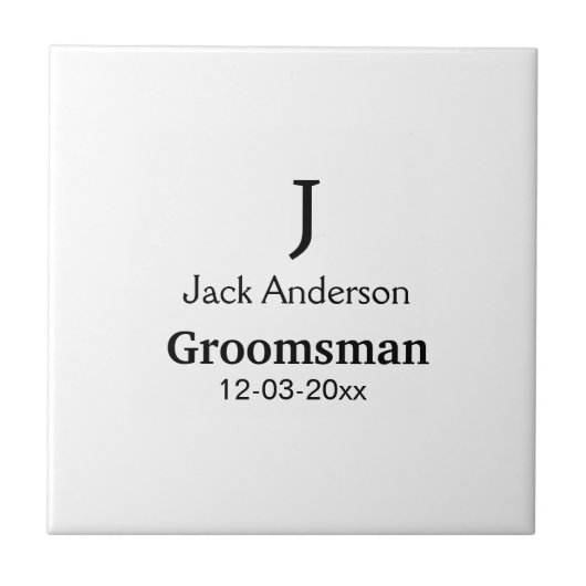 Einfach MINIMAL Ihren Namen benutzerdefinierten Tr Fliese (Vorderseite)