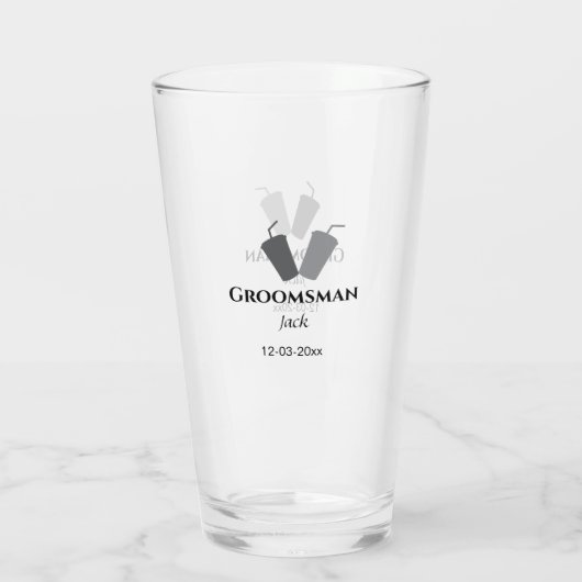 Einfach MINIMAL Ihren Namen benutzerdefinierten Tr Glas (Rückseite)
