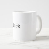 Einfach MINIMAL Ihren Namen benutzerdefinierten Tr Jumbo-Tasse (Vorderseite Rechts)