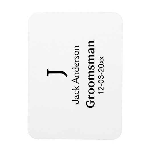 Einfach MINIMAL Ihren Namen benutzerdefinierten Tr Magnet (Vertikal)