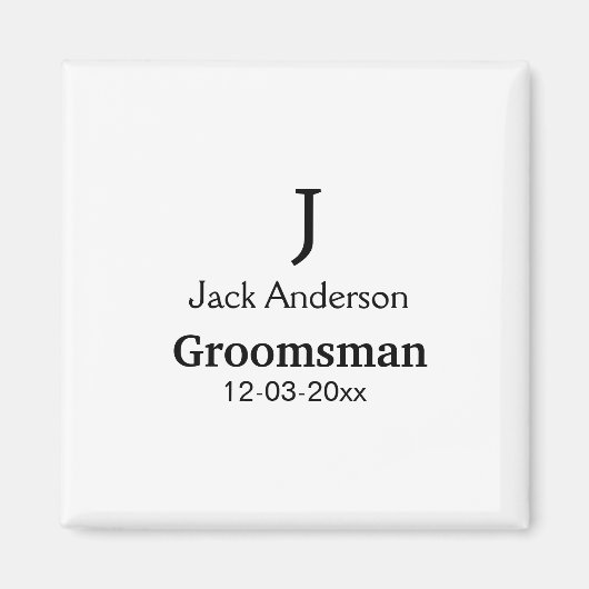 Einfach MINIMAL Ihren Namen benutzerdefinierten Tr Magnet (Vorne)