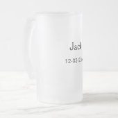 Einfach MINIMAL Ihren Namen benutzerdefinierten Tr Mattglas Bierglas (Vorderseite Links)