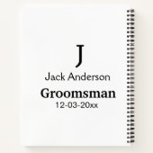 Einfach MINIMAL Ihren Namen benutzerdefinierten Tr Notizblock (Rückseite)