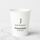 Einfach MINIMAL Ihren Namen benutzerdefinierten Tr Pappbecher (Rückseite)