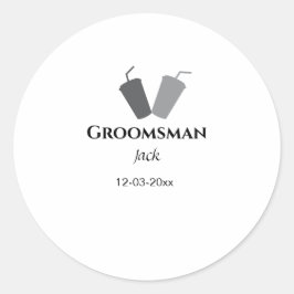 Einfach MINIMAL Ihren Namen benutzerdefinierten Tr Runder Aufkleber