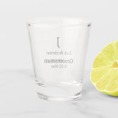 Einfach MINIMAL Ihren Namen benutzerdefinierten Tr Schnapsglas (Rückseite)