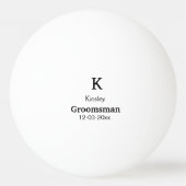 Einfach MINIMAL Ihren Namen benutzerdefinierten Tr Tischtennisball (Rückseite)