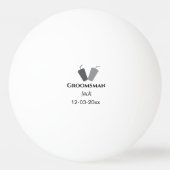 Einfach MINIMAL Ihren Namen benutzerdefinierten Tr Tischtennisball (Rückseite)
