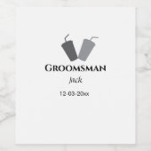 Einfach MINIMAL Ihren Namen benutzerdefinierten Tr Weinetikett (Einzelnes Label)