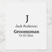 Einfach MINIMAL Ihren Namen benutzerdefinierten Tr Weinetikett (Einzelnes Label)