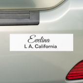 Einfach minimal Ihren Namen Text Platz city custo Autoaufkleber (Auf Auto)