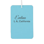 Einfach minimal Ihren Namen Text Platz city custo Autolufterfrischer (Vorderseite)