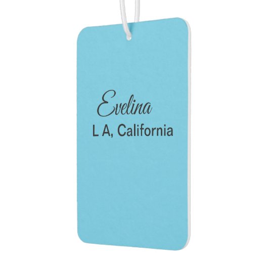 Einfach minimal Ihren Namen Text Platz city custo Autolufterfrischer (Links)