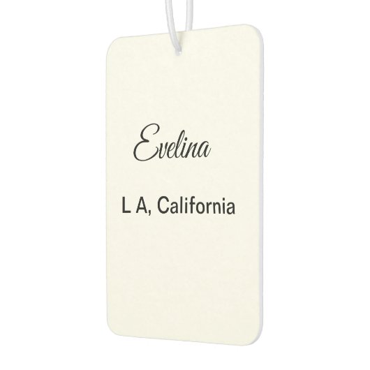 Einfach minimal Ihren Namen Text Platz city custo Autolufterfrischer (Links)