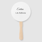 Einfach minimal Ihren Namen Text Platz city custo Fächer (Vorderseite)