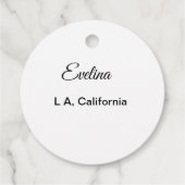 Einfach minimal Ihren Namen Text Platz city custo Geschenkanhänger (Rückseite)