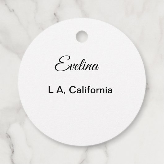 Einfach minimal Ihren Namen Text Platz city custo Geschenkanhänger (Rückseite)