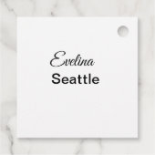 Einfach minimal Ihren Namen Text Platz city custo Geschenkanhänger (Rückseite)