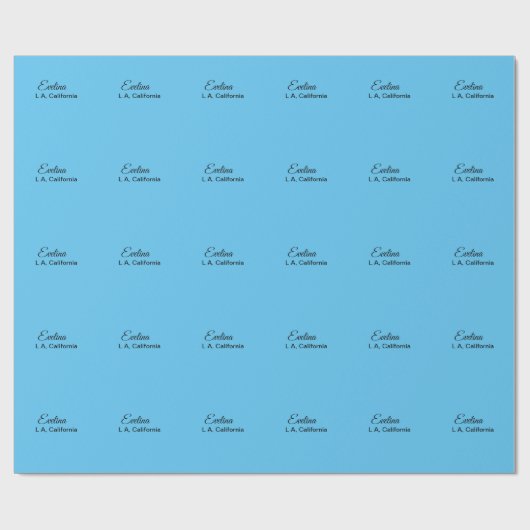 Einfach minimal Ihren Namen Text Platz city custo Geschenkpapier (Flach)