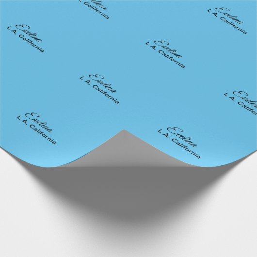 Einfach minimal Ihren Namen Text Platz city custo Geschenkpapier (Ecke)