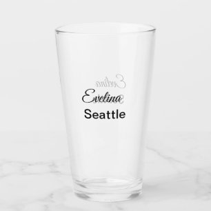 Einfach minimal Ihren Namen Text Platz city custo Glas
