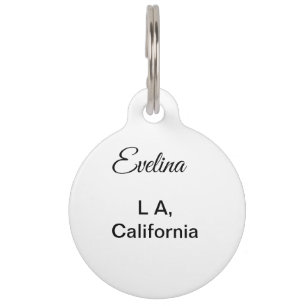 Einfach minimal Ihren Namen Text Platz city custo Haustiermarke