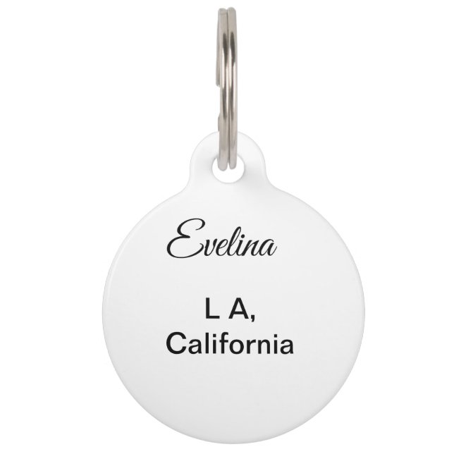 Einfach minimal Ihren Namen Text Platz city custo  Haustiermarke (Vorderseite)