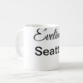 Einfach minimal Ihren Namen Text Platz city custo  Kaffeetasse (Vorderseite Links)