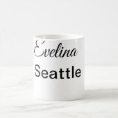 Einfach minimal Ihren Namen Text Platz city custo  Kaffeetasse (Mittel)