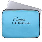 Einfach minimal Ihren Namen Text Platz city custo Laptopschutzhülle (Vorderseite)