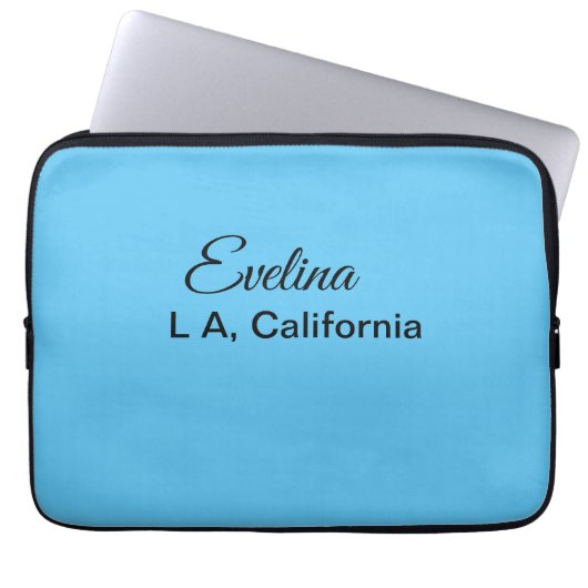 Einfach minimal Ihren Namen Text Platz city custo Laptopschutzhülle (Vorderseite)