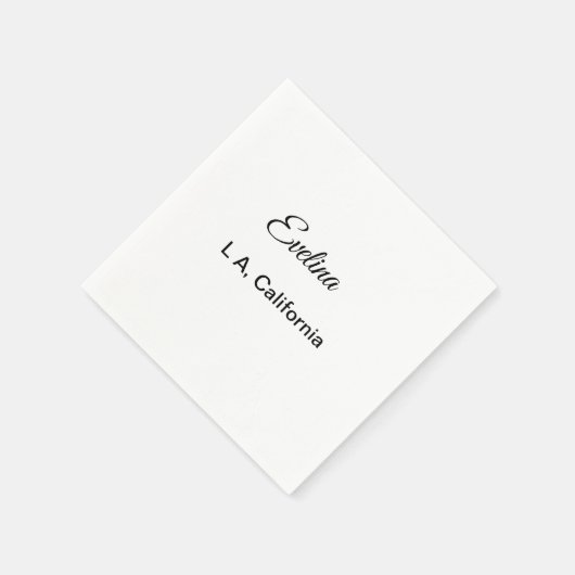 Einfach minimal Ihren Namen Text Platz city custo  Serviette (Ecke)