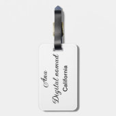 Einfach minimal Ihren Namen Text Platz Kalifornien Gepäckanhänger (Rückseite vertikal)