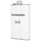 Einfach MINIMAL Ihren Namen Trauzeuge Flas hinzufü Flachmann (Links)