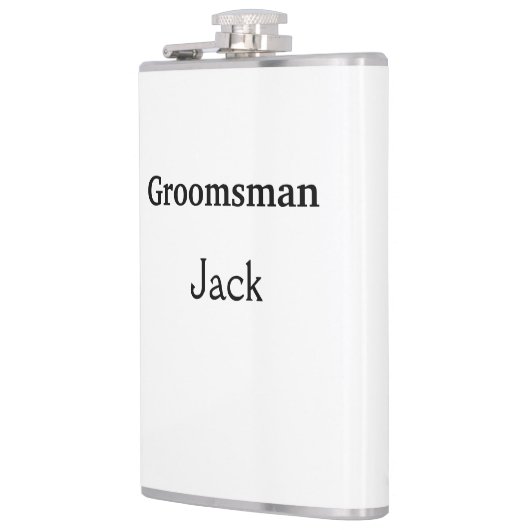Einfach MINIMAL Ihren Namen Trauzeuge Flas hinzufü Flachmann (Links)