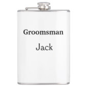 Einfach MINIMAL Ihren Namen Trauzeuge Flas hinzufü Flachmann (Vorderseite)