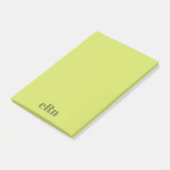 Einfach Minimal Modern Grün Professionell Post-it Klebezettel (angewinkelt)