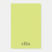 Einfach Minimal Modern Grün Professionell Post-it Klebezettel (Vorderseite)